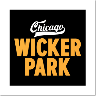 Wicker Park Chicago Minimal Logo Design - Chicago Neighborhood Series Posters and Art